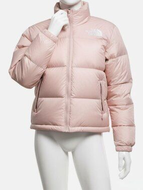 The North Face Big Girls Pink 1996 Retro Nuptse Winter Jacket Size L